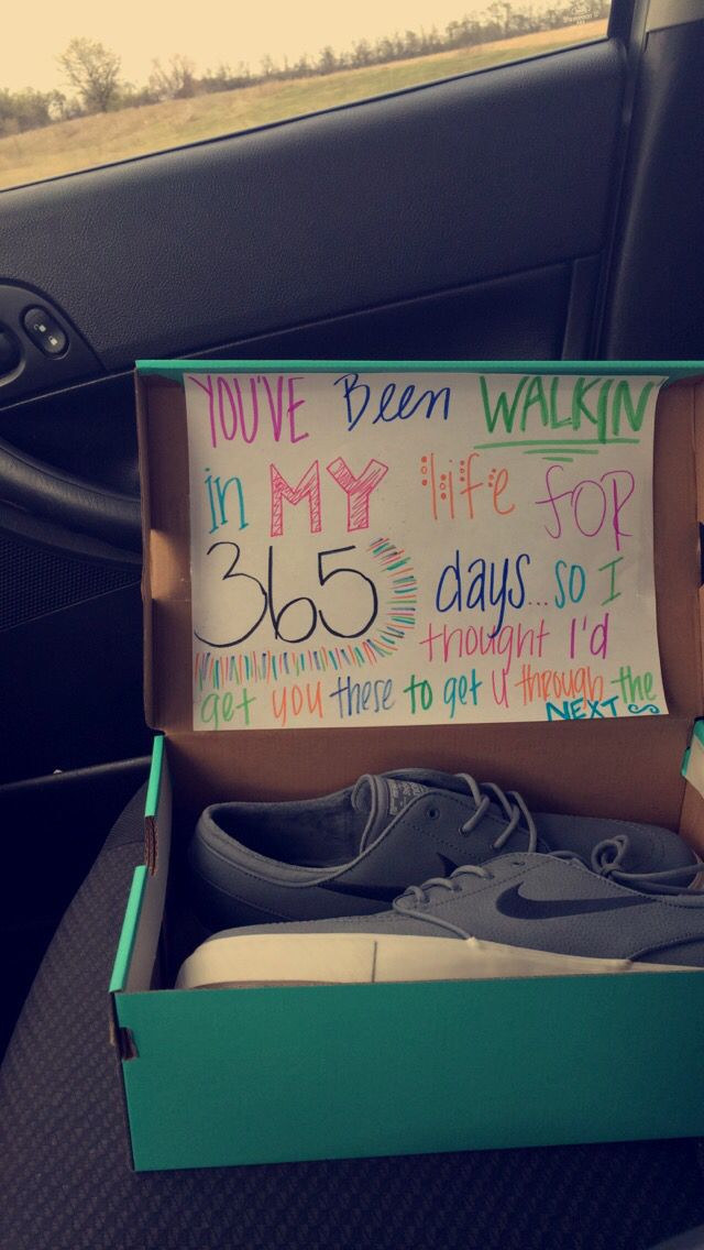 1 Year Gift Ideas For Boyfriend
 e year t for a boyfriend Nike Janoski Cute Sign