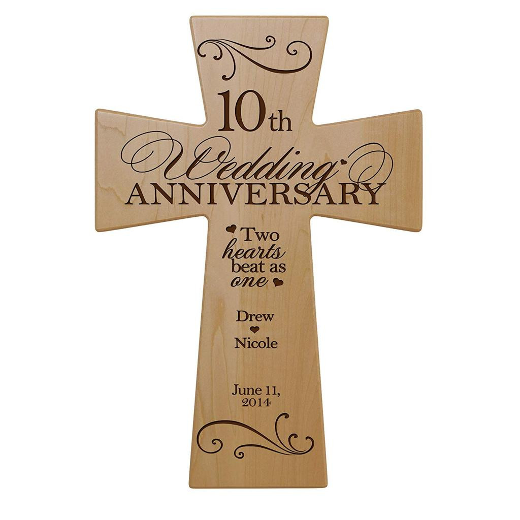 10 Year Wedding Anniversary Gift Ideas For Couple
 Personalized 10th Wedding Anniversary Maple Wood Wall