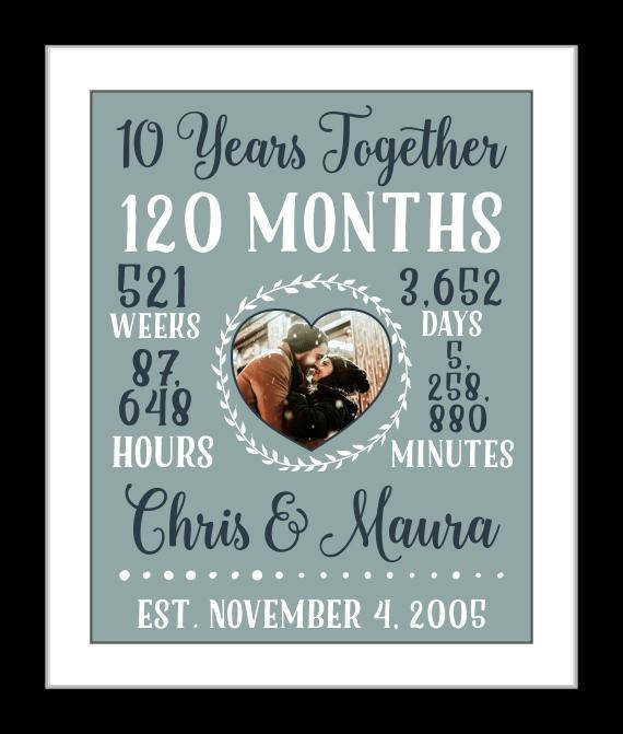 10 Year Wedding Anniversary Gift Ideas For Couple
 10 year anniversary t for couple 10th wedding anniversary