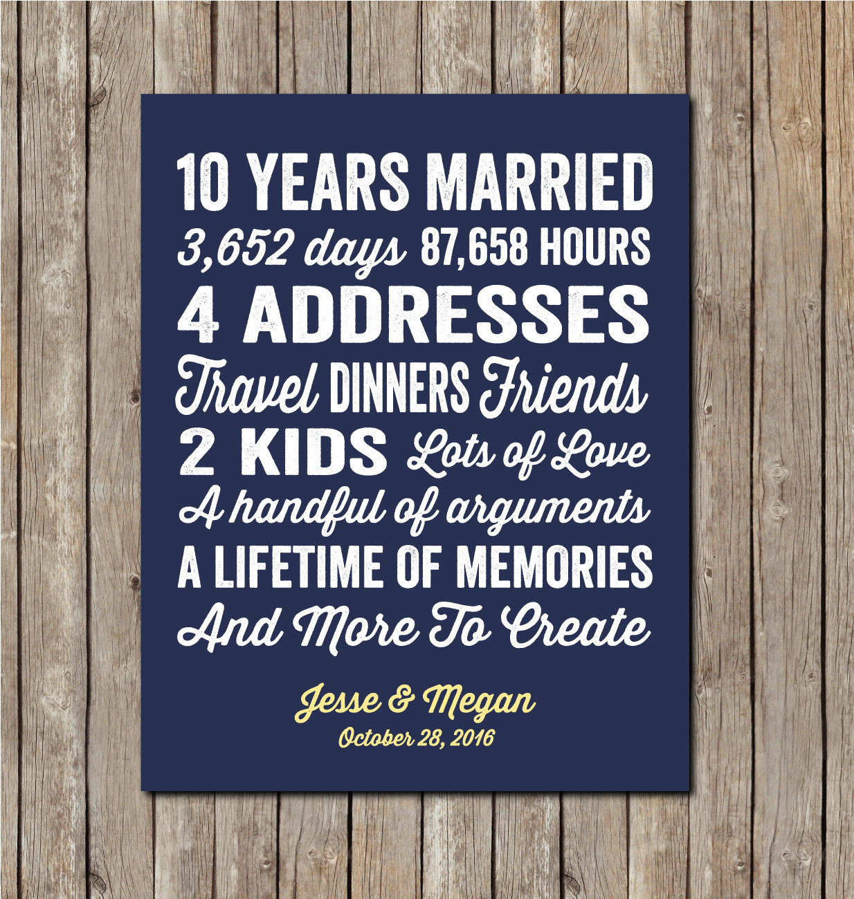 10 Yr Anniversary Gift Ideas For Him
 10th Anniversary Gift 10th Wedding Anniversary 10 Years