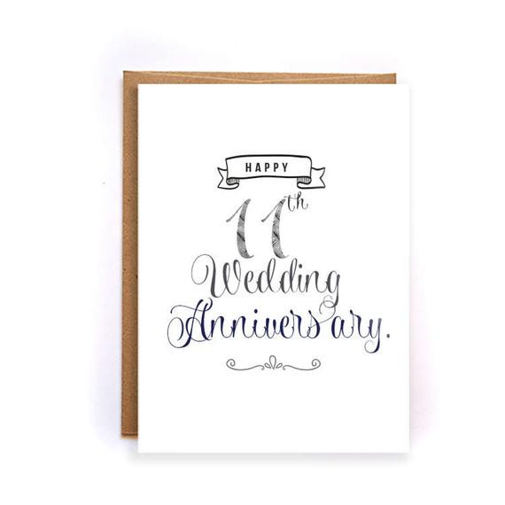 11Th Anniversary Gift Ideas For Him
 Items similar to 11th anniversary card steel anniversary