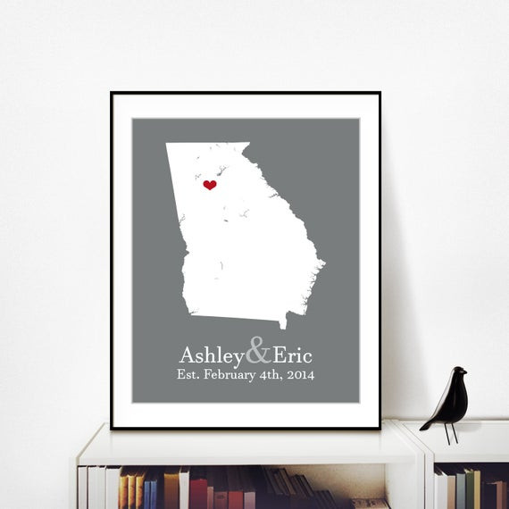 13Th Anniversary Gift Ideas
 40th Wedding Anniversary Gift 13th Wedding by PersonalizedMaps