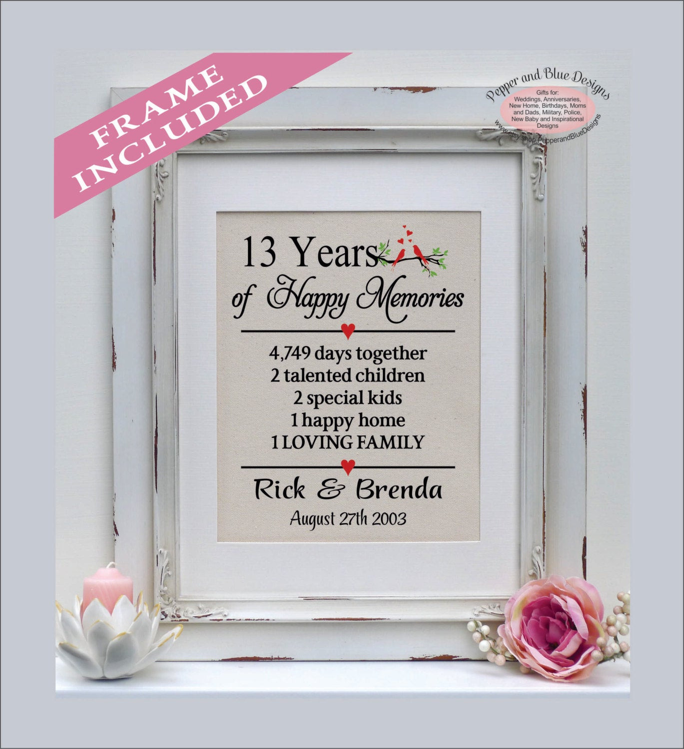 13Th Anniversary Gift Ideas For Her
 13th anniversary 13 years married 13 years to her t