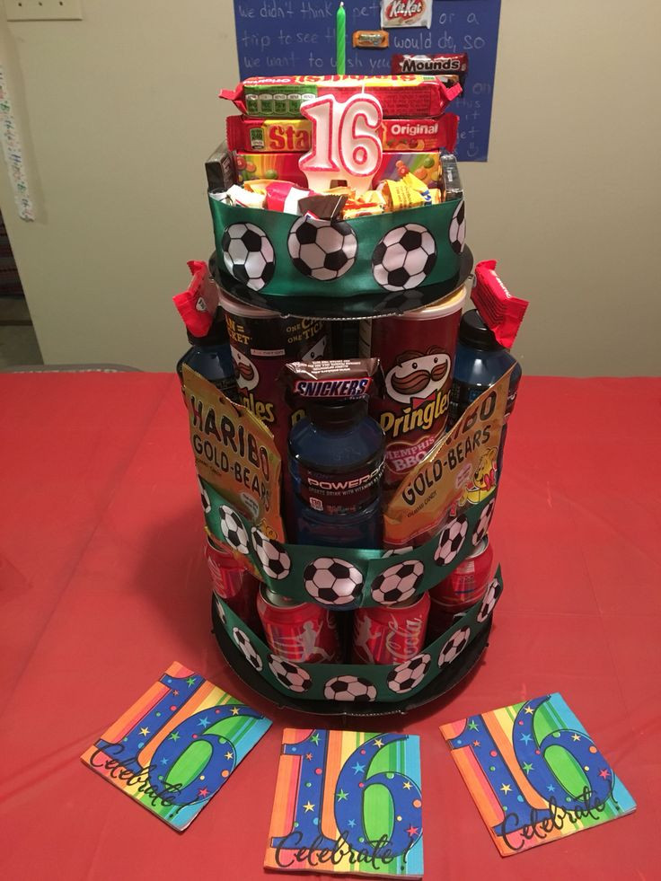 16Th Birthday Gift Ideas For Boys
 Candy & Snack Cake for a teenage boys 16th Birthday