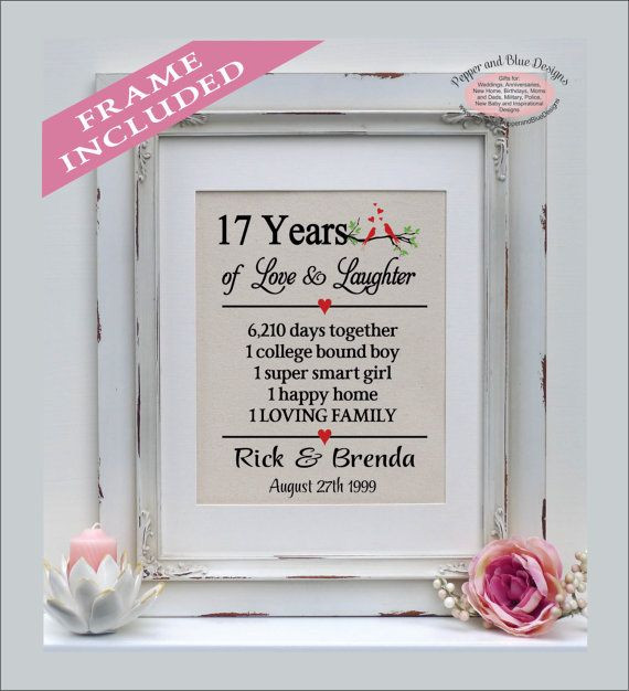 17Th Anniversary Gift Ideas
 17th wedding anniversary ts 17 years by