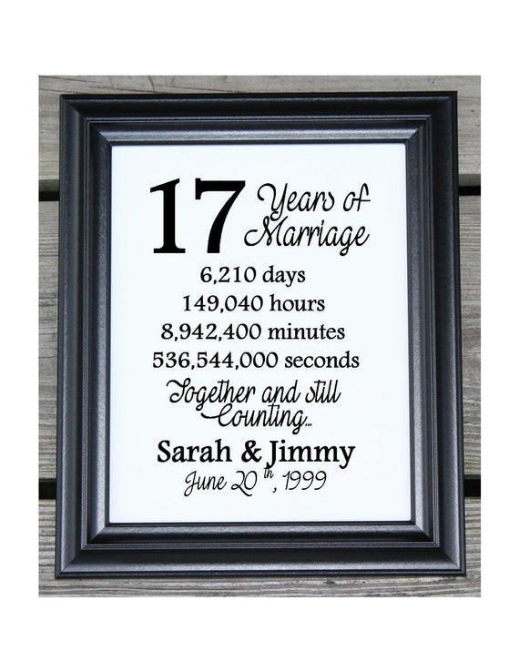 17Th Wedding Anniversary Gift Ideas For Her
 17th Wedding Anniversary Cotton Print 17th Wedding Gift 17