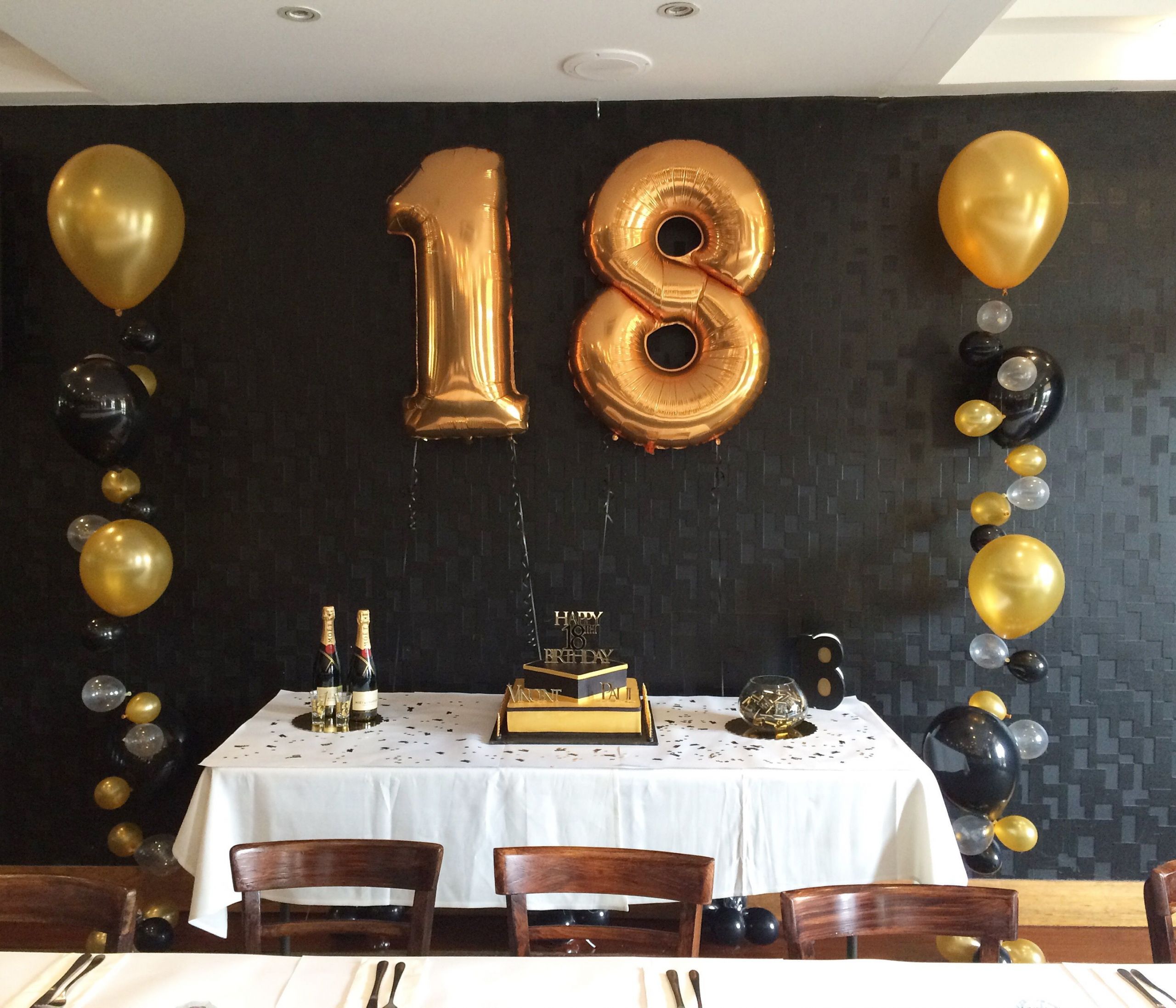 18 Birthday Decorations
 Gold and black themed 18th party …