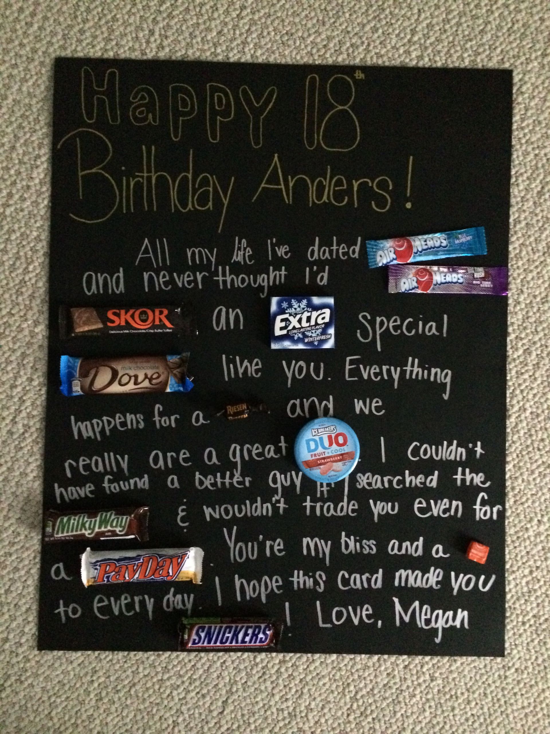 18Th Birthday Gift Ideas Boyfriend
 Boyfriend s 18th birthday card Quotes