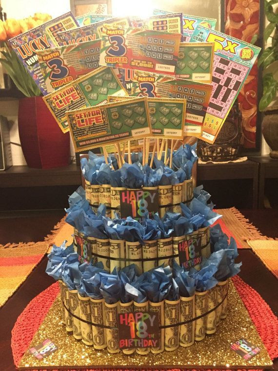 18Th Birthday Gift Ideas For Boys
 $200 00 Money Cake assembled except the lottery tickets