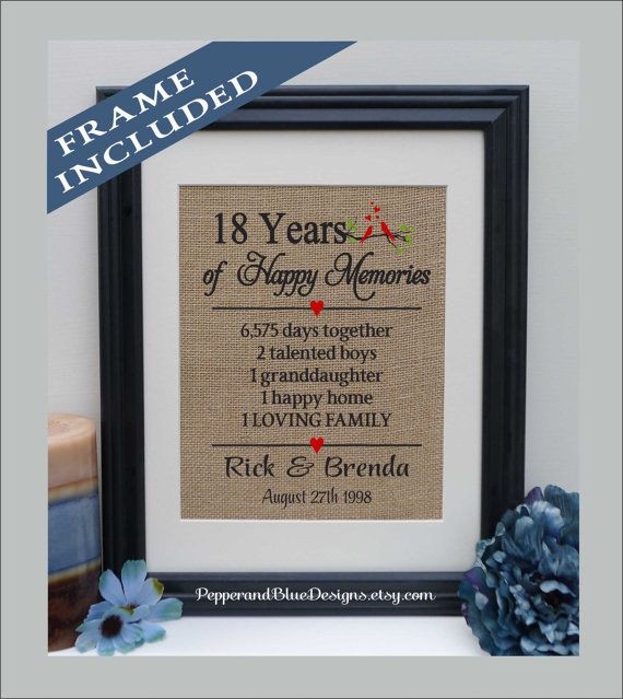 18Th Wedding Anniversary Gift Ideas Him
 Pin on To Do Gifts Crafts 2017