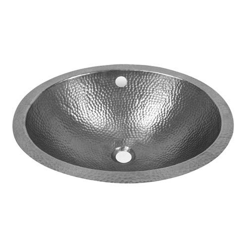 19 Inch Bathroom Sink
 Barclay Products Hammered Pewter 19 Inch Oval Undermount