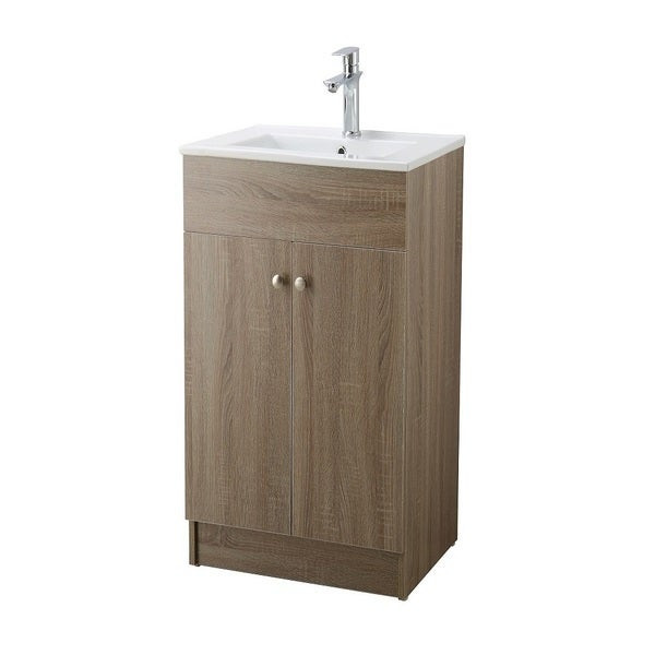 19 Inch Bathroom Sink
 Shop Infurniture Brown Oak 19 inch Bathroom Vanity with