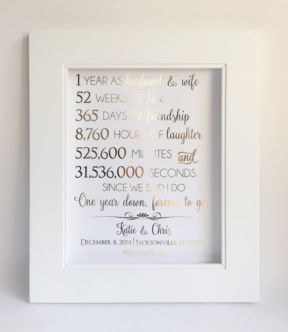 1St Anniversary Gift Ideas For Husband
 First 1st Anniversary Gift Anniversary Gift For Husband or