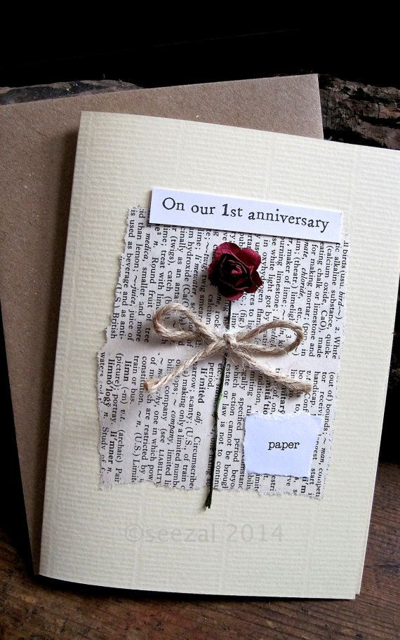 1St Anniversary Gift Ideas For Husband
 Romantic and understated First Wedding Anniversary card