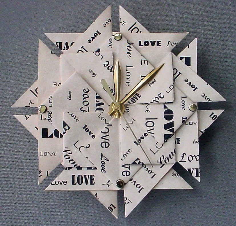 1St Anniversary Paper Gift Ideas
 Memorable 1st Anniversary Gift Love Origami Clock Paper