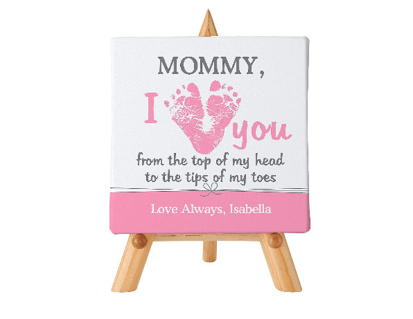1St Mothers Day Gift Ideas
 I Love Mommy Personalized Canvas Choice of Colors