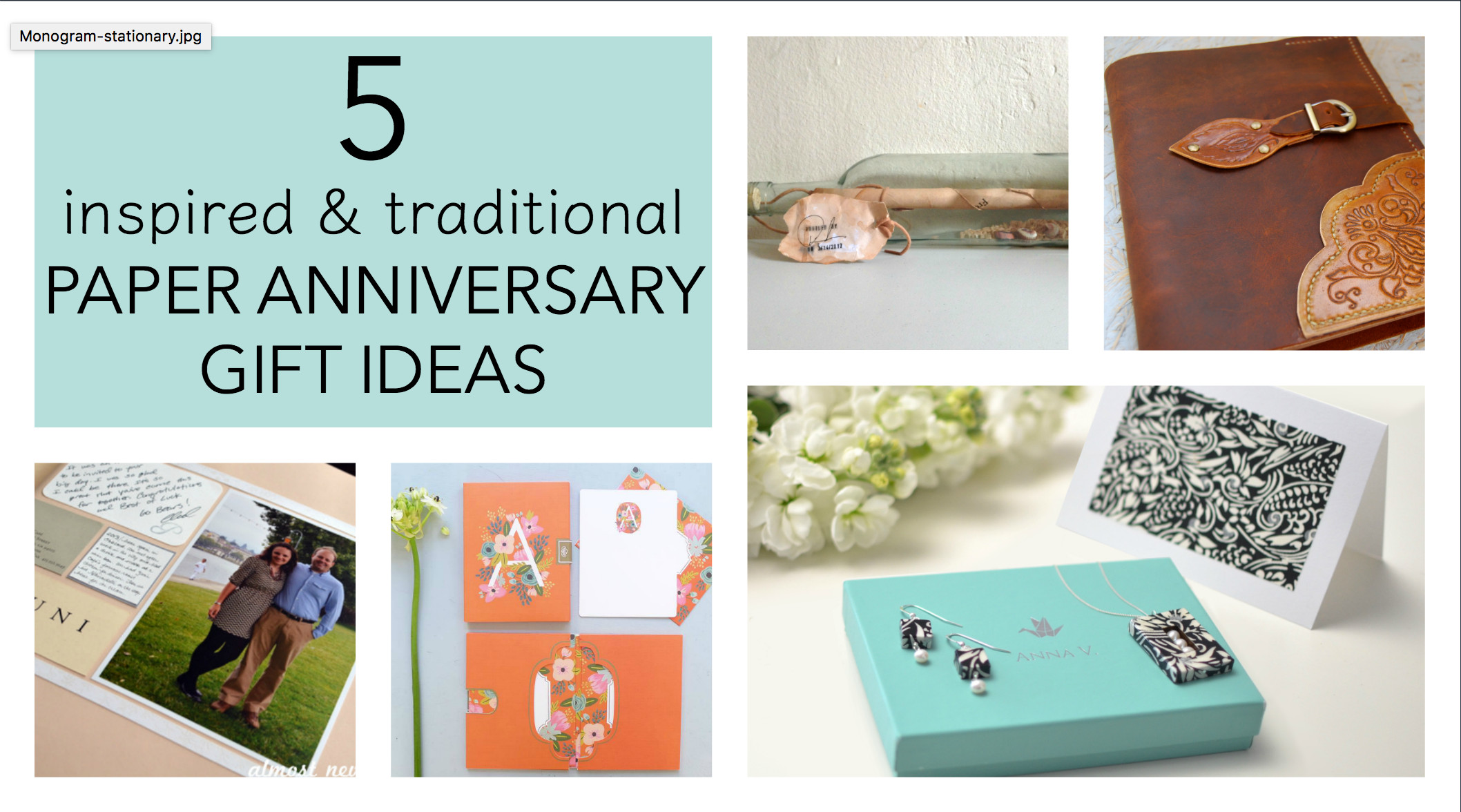 1St Wedding Anniversary Paper Gift Ideas
 5 Traditional Paper Anniversary Gift Ideas for Her Paper