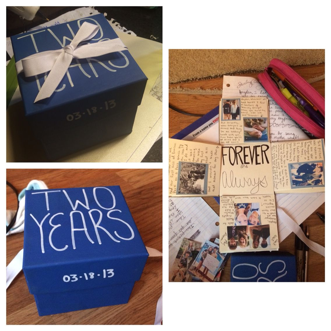 2 Year Anniversary Gift Ideas For Boyfriend
 Anniversary box For my boyfriend and I s 2 year I made