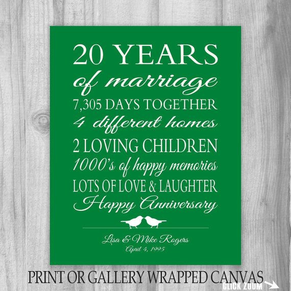 20 Year Anniversary Gift Ideas
 20th Anniversary 20 Year Anniversary Gift by