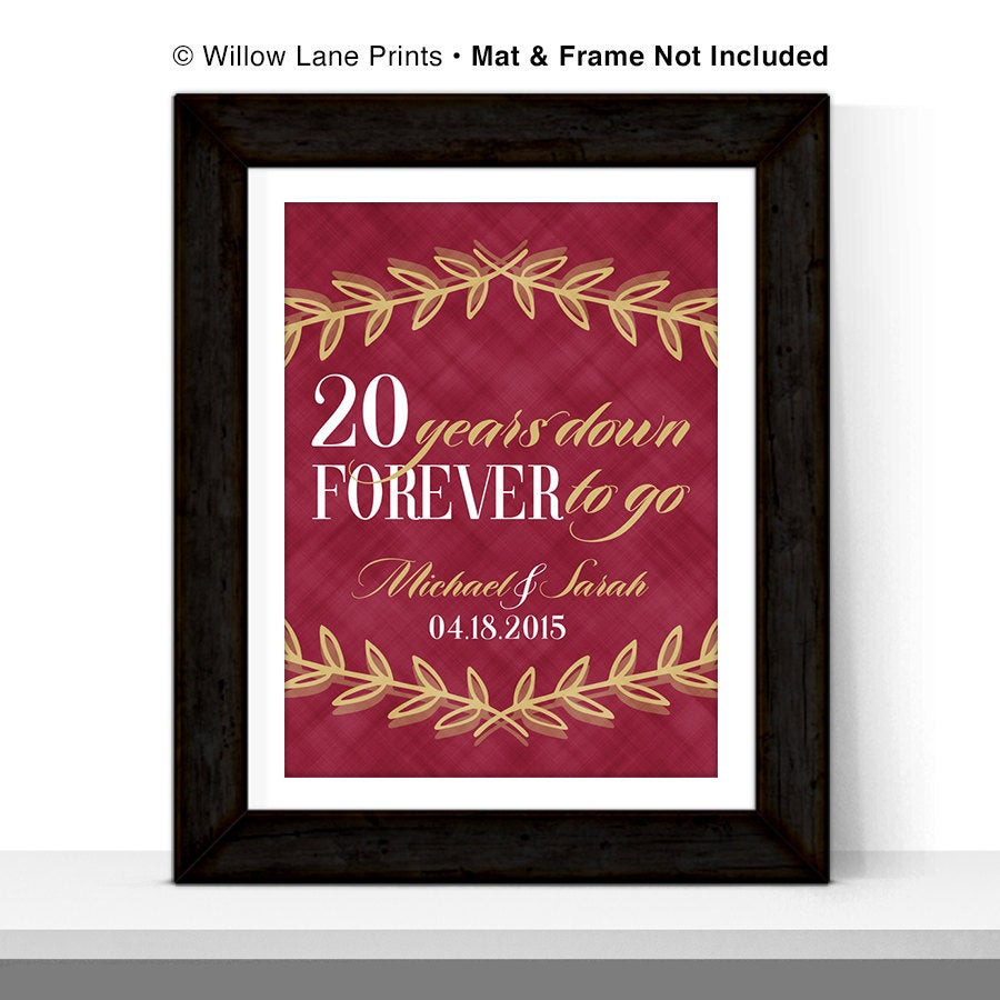 20Th Anniversary Gift Ideas
 20th anniversary t for husband or for wife 20th wedding