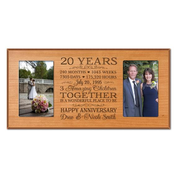 20Th Anniversary Gift Ideas For Him
 Personalized 20th anniversary t for by DaySpringMilestones
