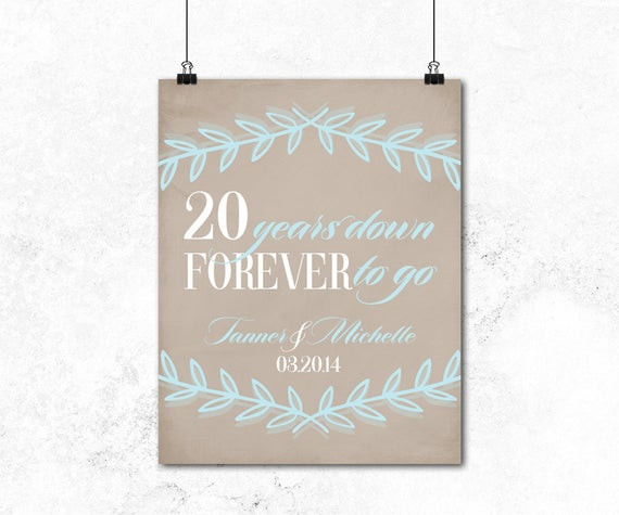 20Th Wedding Anniversary Gift Ideas
 20th anniversary t for husband or for wife by