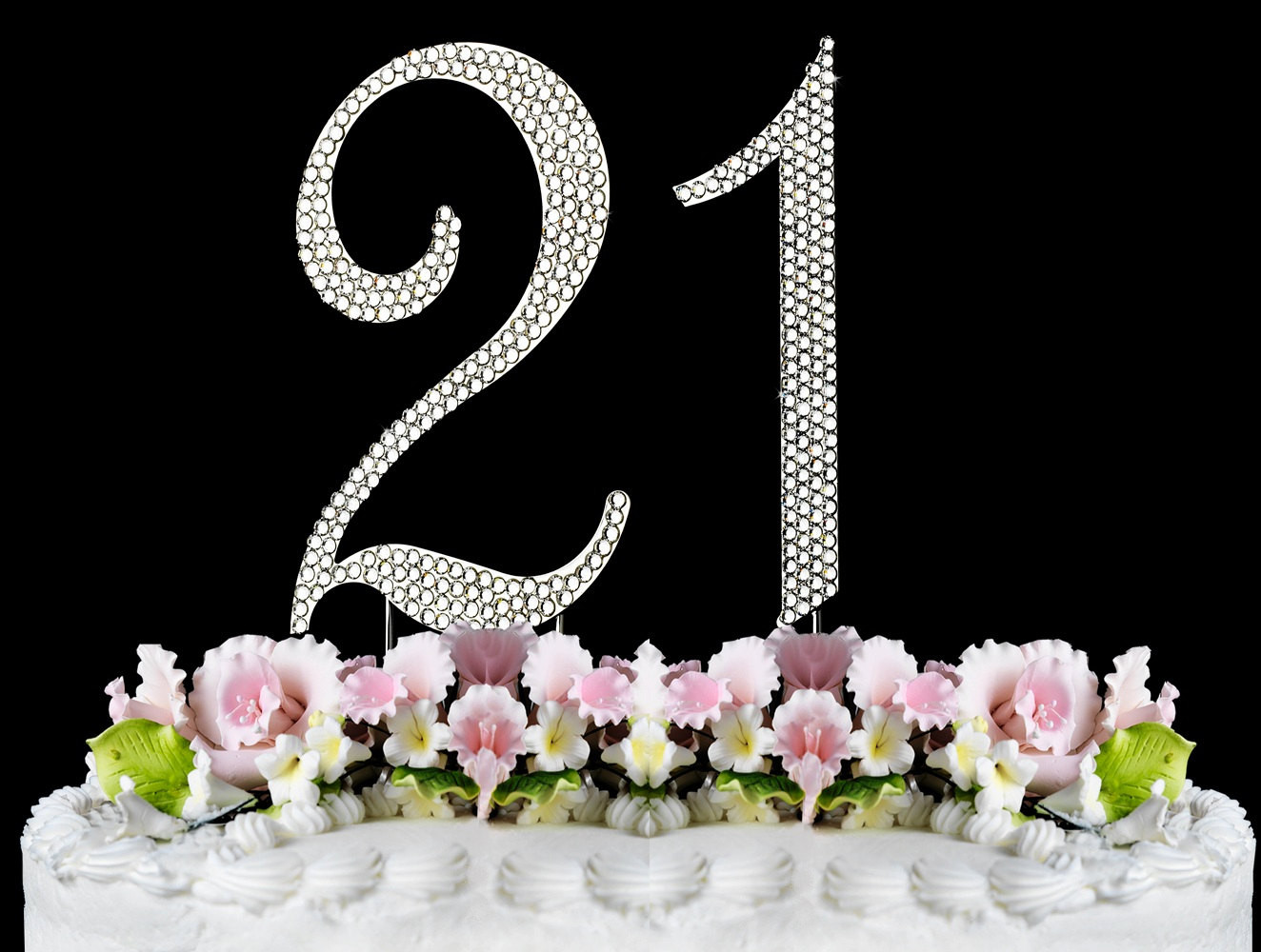 21st Birthday Cake Toppers
 New Rhinestone NUMBER 21 Cake Topper 21th Birthday