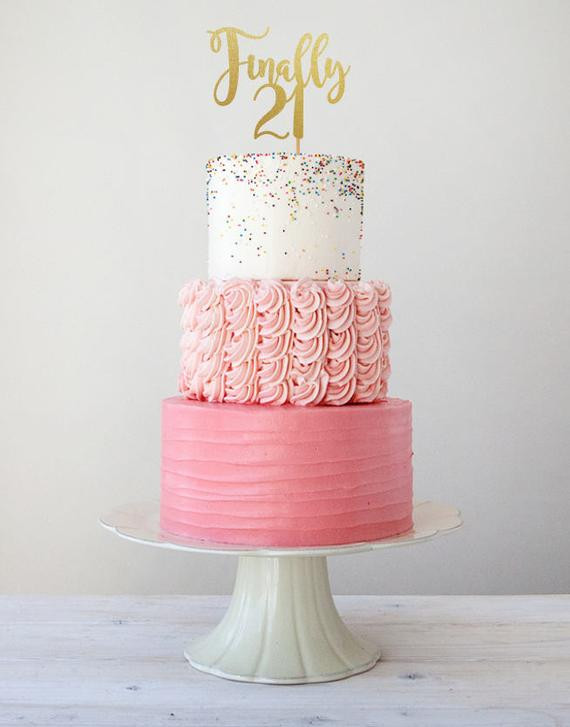 21st Birthday Cake Toppers
 Finally 21 birthday cake topper 21st cake topper 21st