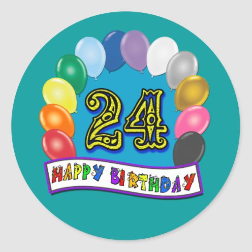 24Th Birthday Gift Ideas
 24th Birthday Gifts with Assorted Balloons Design Classic