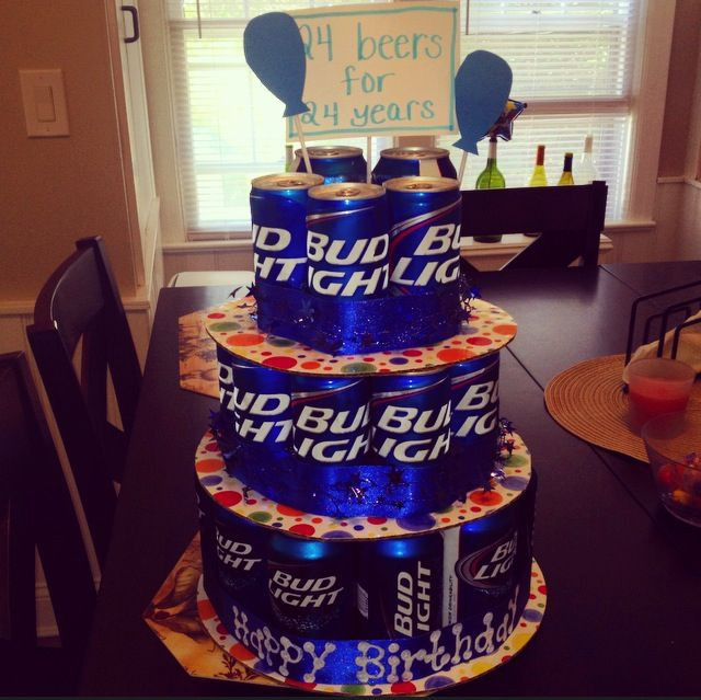 24Th Birthday Gift Ideas
 Beer cake 24th birthday 24 beers for 24 years 12oz cans