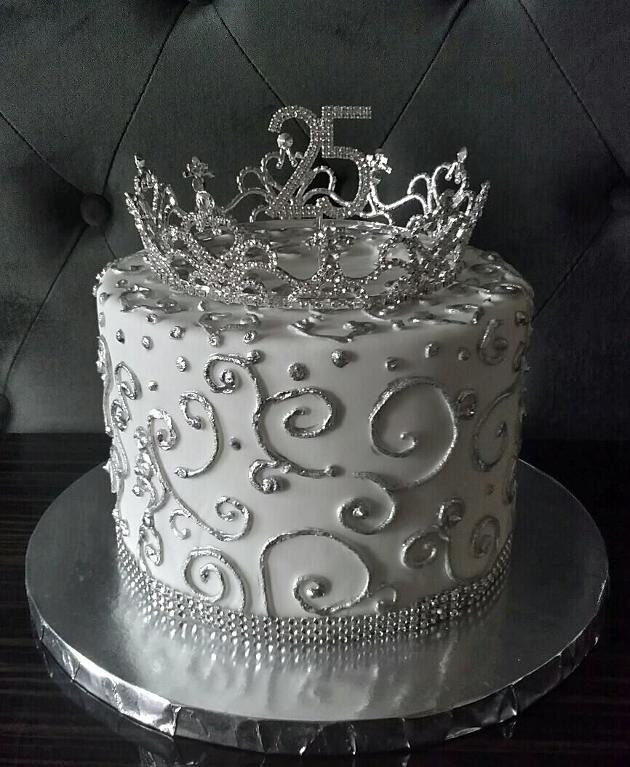 25 Birthday Cake
 You have to see Silver 25th Birthday Cake by katrynar