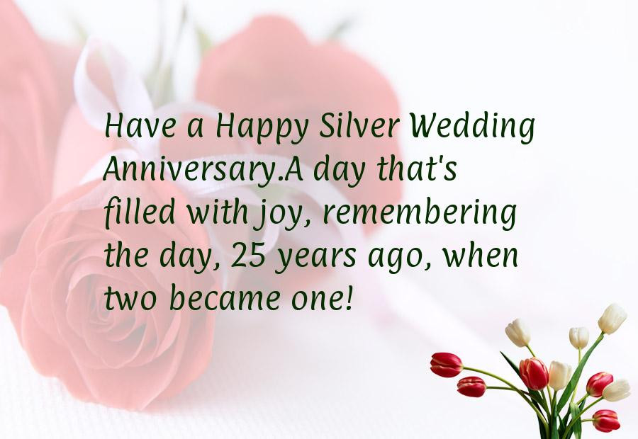 25 Years Of Marriage Quotes
 25th Wedding Anniversary Quotes Happy QuotesGram