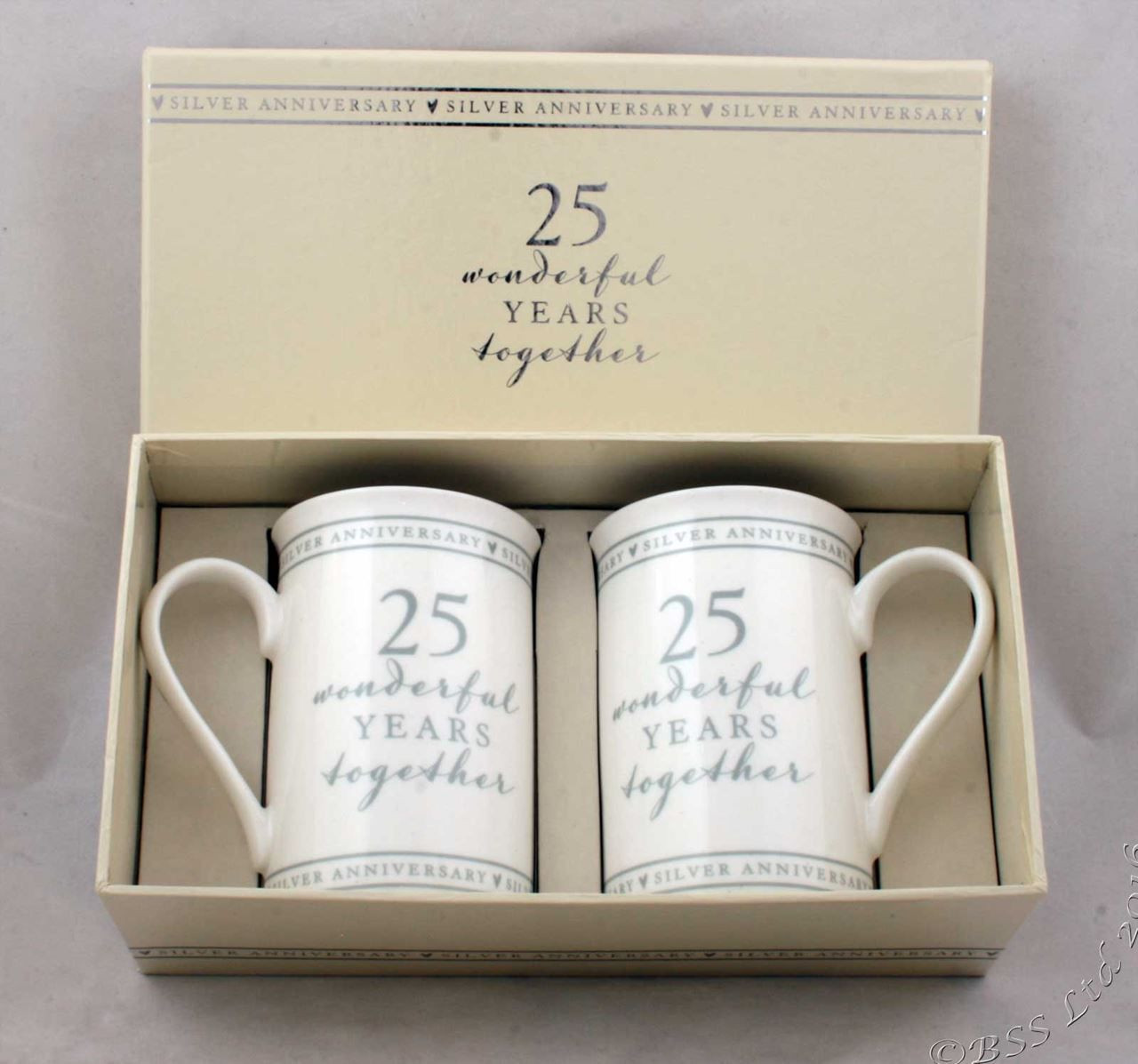 25Th Wedding Anniversary Gift Ideas For Husband
 Show details for 25th Anniversary Gift Set of 2 China Mugs