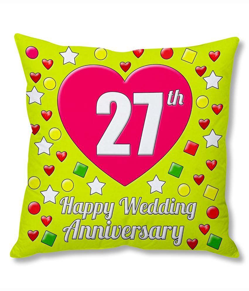 27Th Anniversary Gift Ideas
 tsindia 27th Wedding Anniversary Cushion Cover