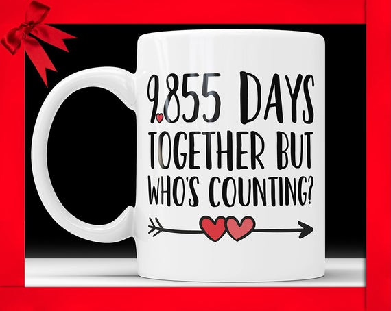27Th Wedding Anniversary Gift Ideas
 27th Anniversary Coffee Mug 9855 Days To her But Who s