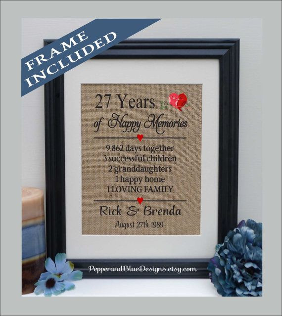 27Th Wedding Anniversary Gift Ideas
 27th wedding anniversary 27 years married by