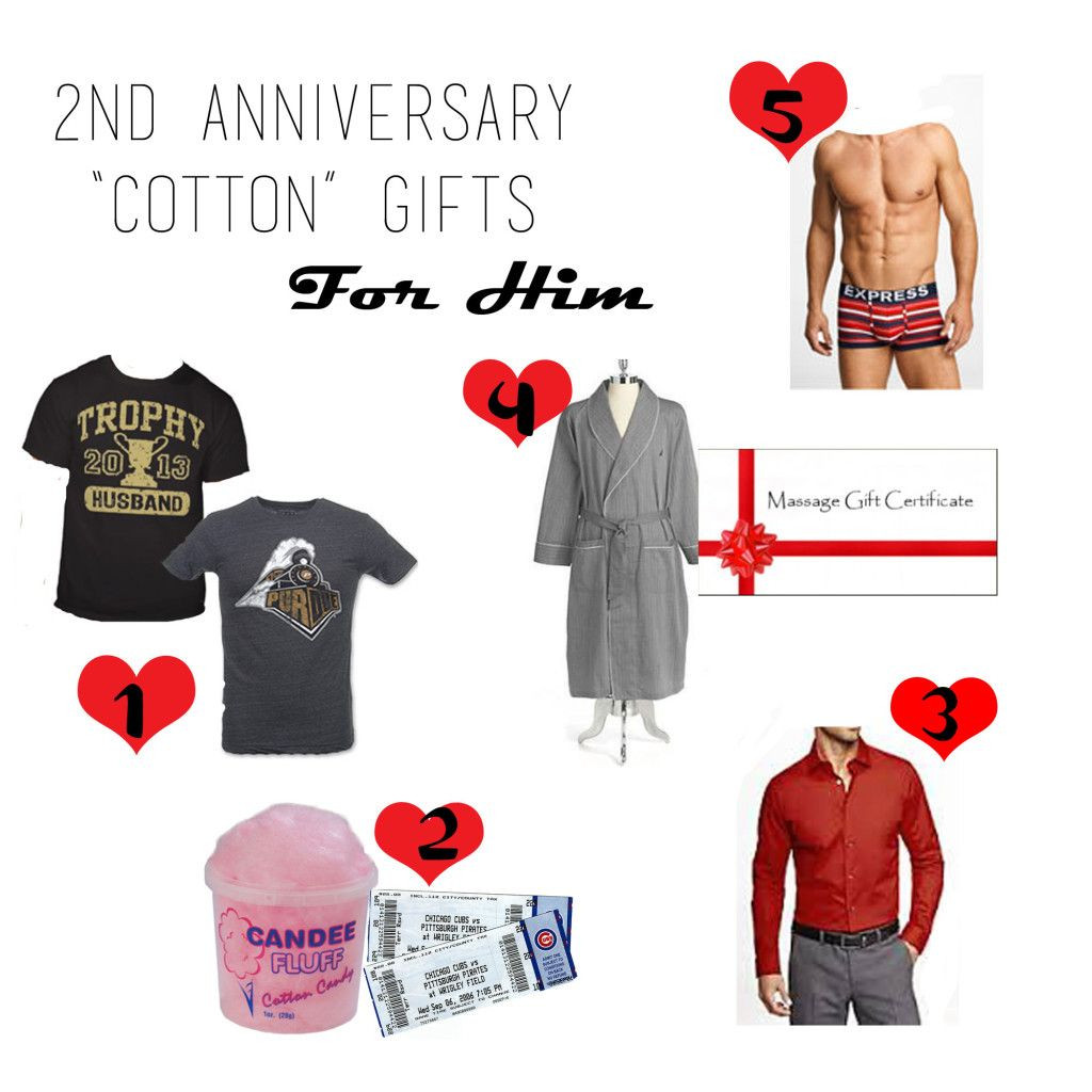2Nd Year Anniversary Gift Ideas
 2nd Anniversary "Cotton" Gift Guide For Him love the