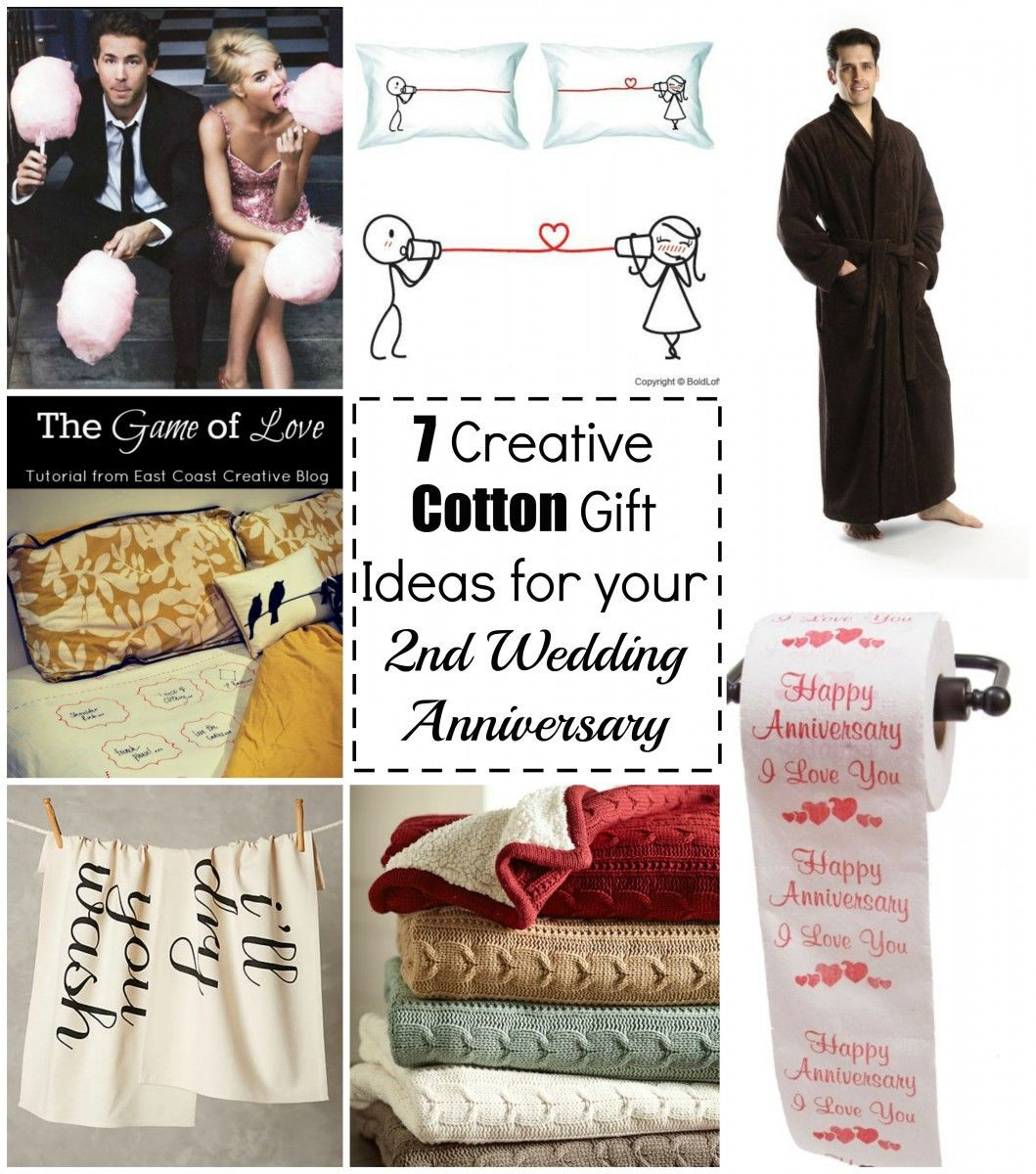 2Nd Year Anniversary Gift Ideas For Husband
 7 creative cotton t ideas for your 2nd wedding