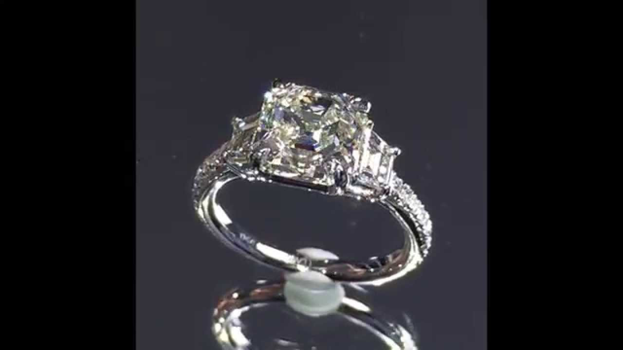 3 Carat Diamond Rings
 3 carat Asscher cut Diamond 3 Stone Engagement Ring