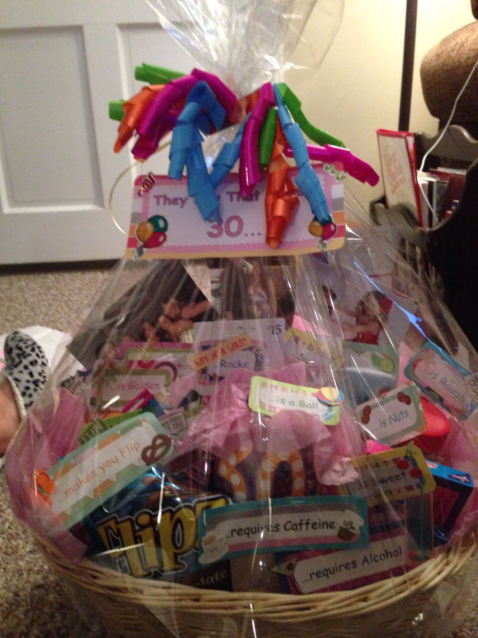 30 Birthday Gift Ideas
 30th birthday basket They say turning 30