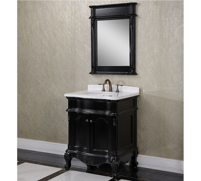 30 Inch Black Bathroom Vanity
 Antique Bathroom Vanities Lux Look with Black Bathroom