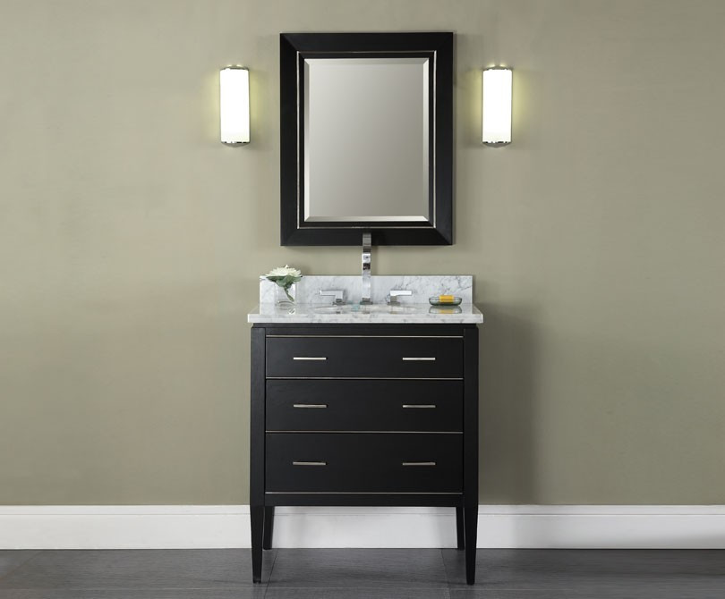 30 Inch Black Bathroom Vanity With Top