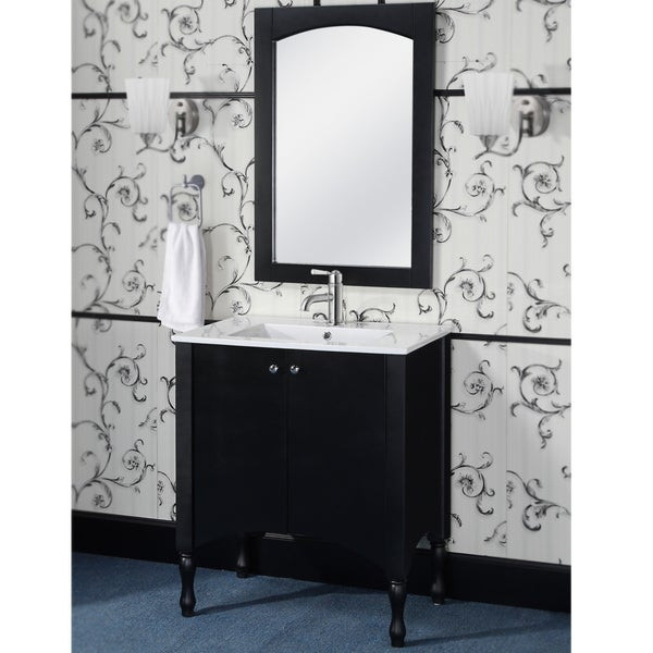 30 Inch Black Bathroom Vanity
 Shop 30 inch Contemporary Style Black Finish Single Sink