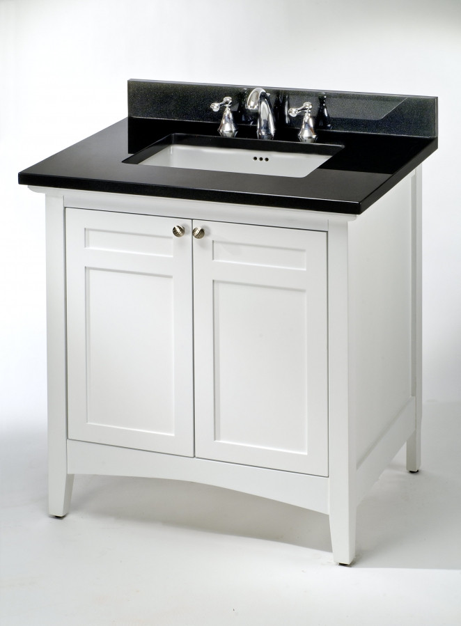 30 Inch Black Bathroom Vanity
 30 Inch Single Sink Shaker Style Bathroom Vanity with