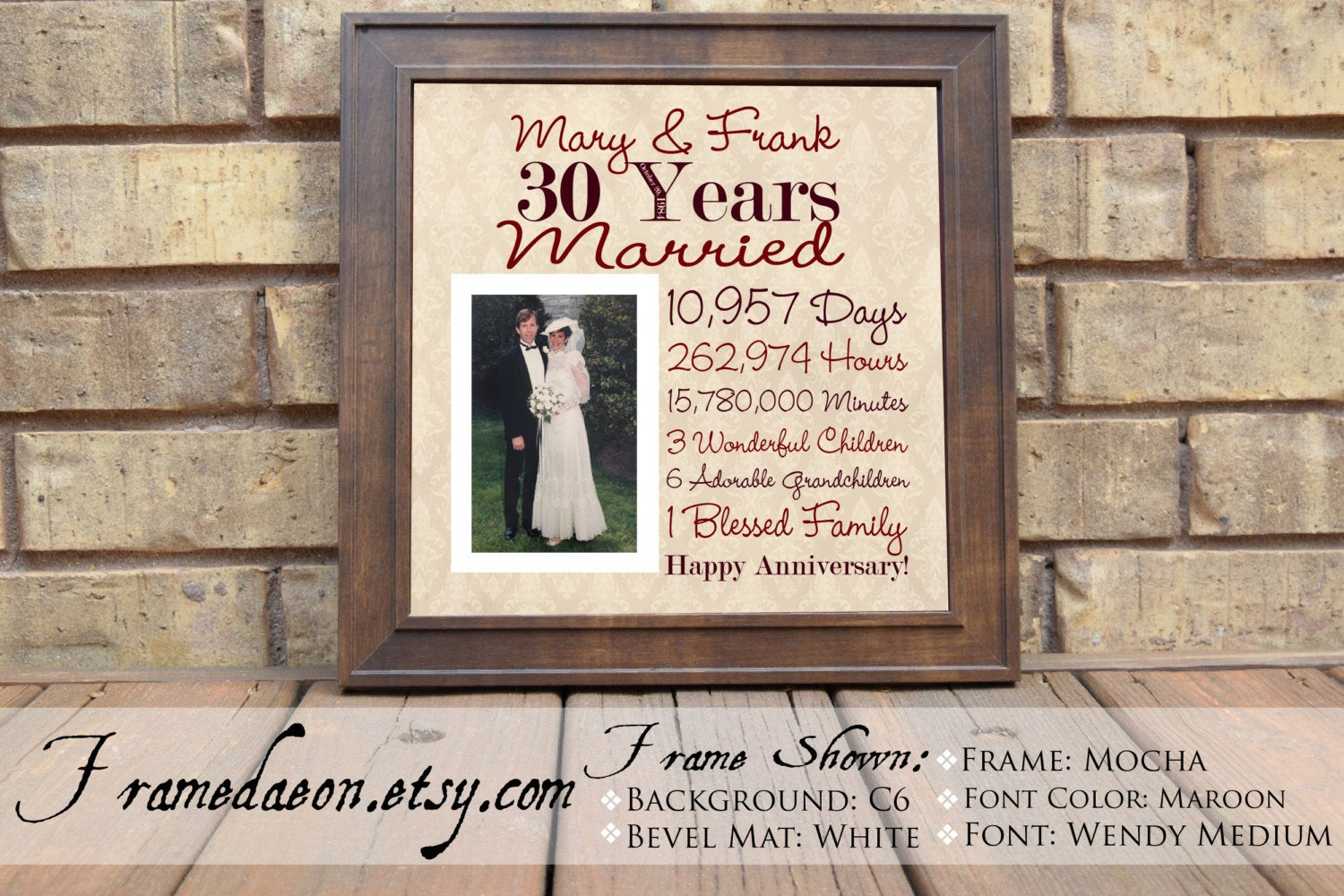 30Th Anniversary Gift Ideas For Parents
 Wedding Anniversary 30th Wedding Anniversary Gift Parent