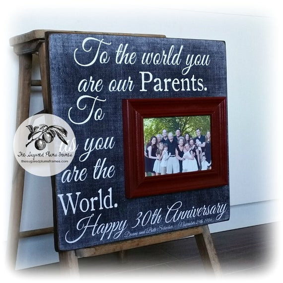 30Th Anniversary Gift Ideas For Parents
 Parents Anniversary Gift 30th Anniversary Gifts 50th