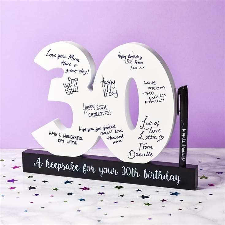 30Th Birthday Gift Ideas For Daughter
 30th Birthday Signature Numbers and Pen