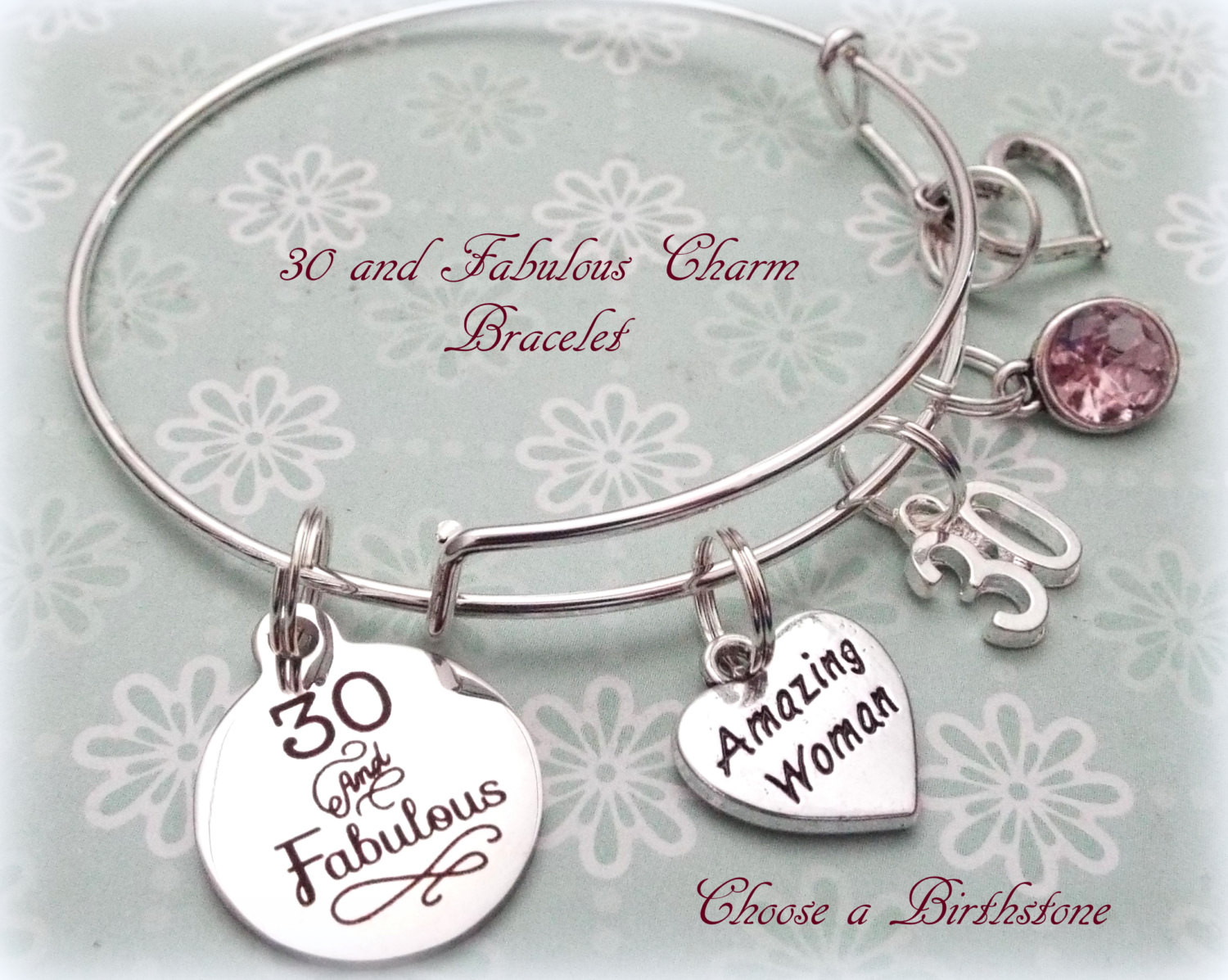 30Th Birthday Gift Ideas For Girlfriend
 30th Birthday Gift 30 and Fabulous Charm Bracelet