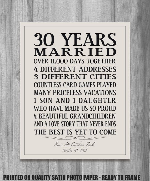 30Th Wedding Anniversary Gift Ideas For Parents
 love story typography Google Search