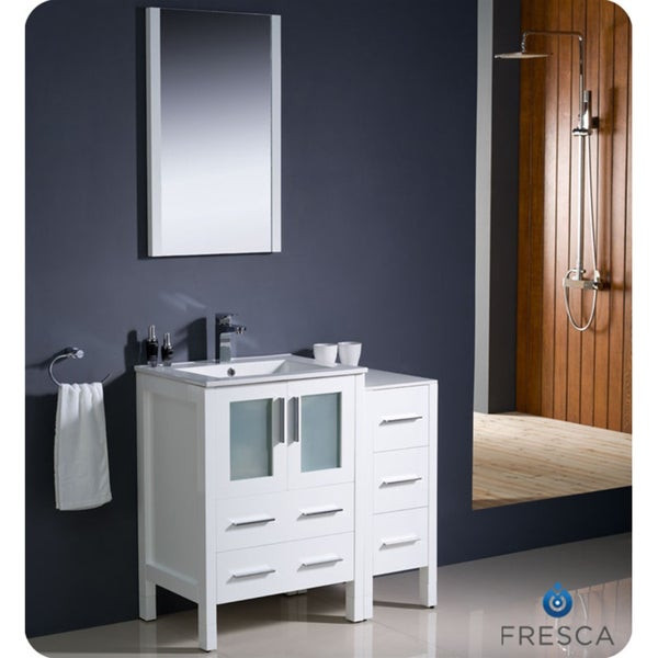 36 Modern Bathroom Vanity
 Shop Fresca Torino 36 inch White Modern Bathroom Vanity